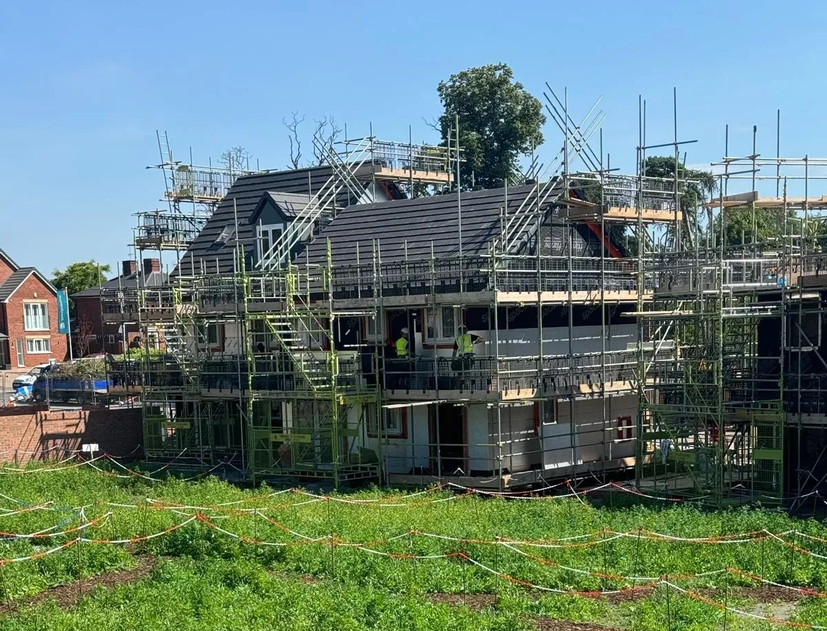 Scaffolding for new build residential development